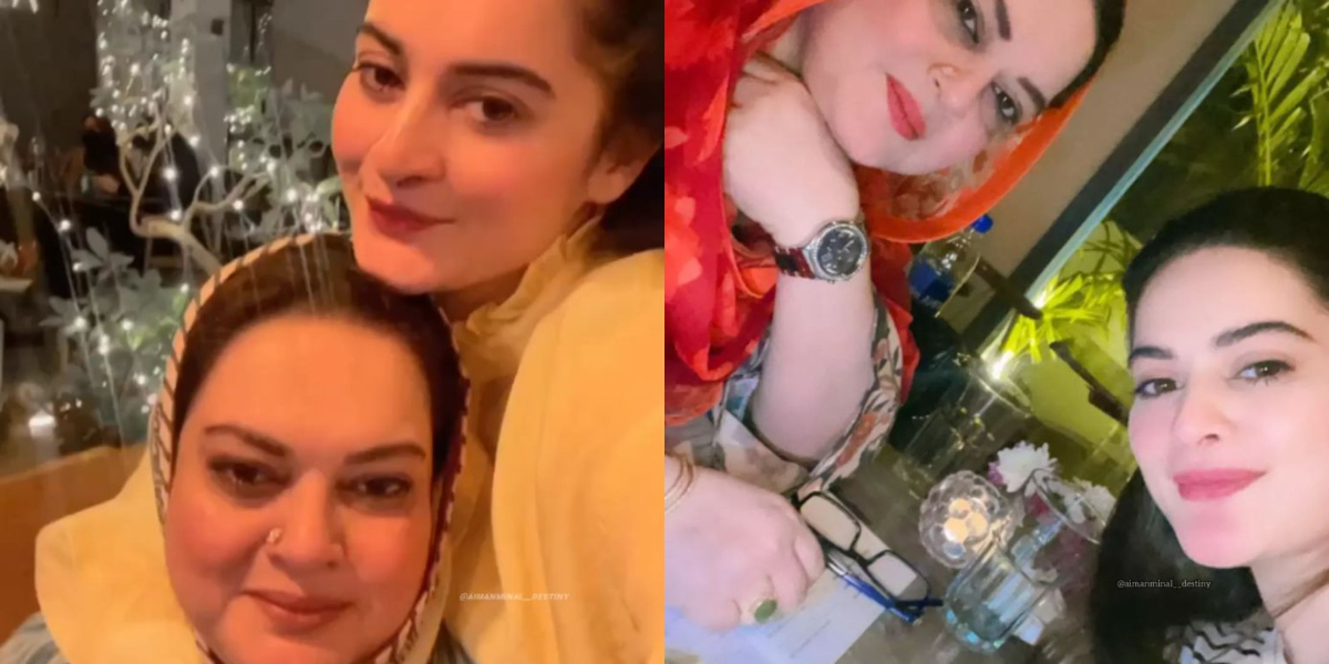 Aiman and Minal enjoy dining out with baby Amal and their mom
