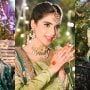 Saboor Aly flaunts 90’s fashion vibes in this green lehenga