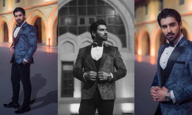 Muneeb Butt flaunts his trendy blue tux as he raises the style