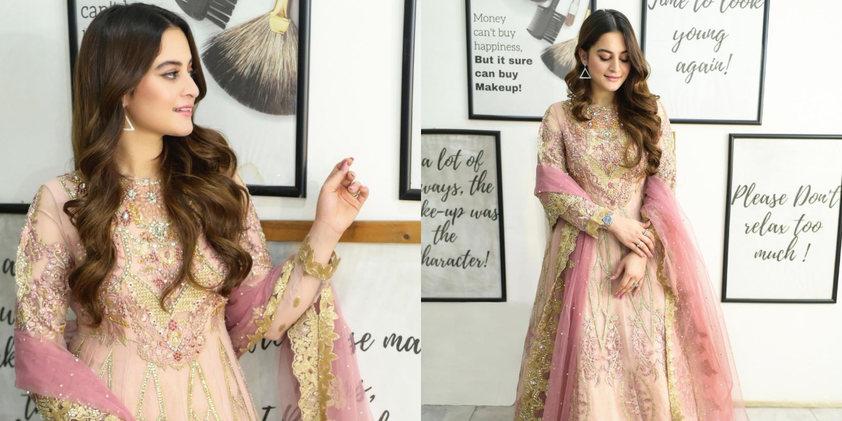 Aiman Khan makes for a starry vision in a pink outfit
