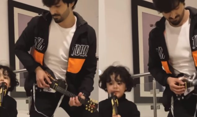 Danish Taimoor has a singing jam session with his cute son Rayan 