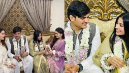 Aiman and Minal all smiles at their brother's Baat Pakki ceremony