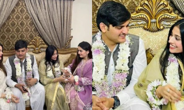 Aiman and Minal all smiles at their brother’s Baat Pakki ceremony, see photos