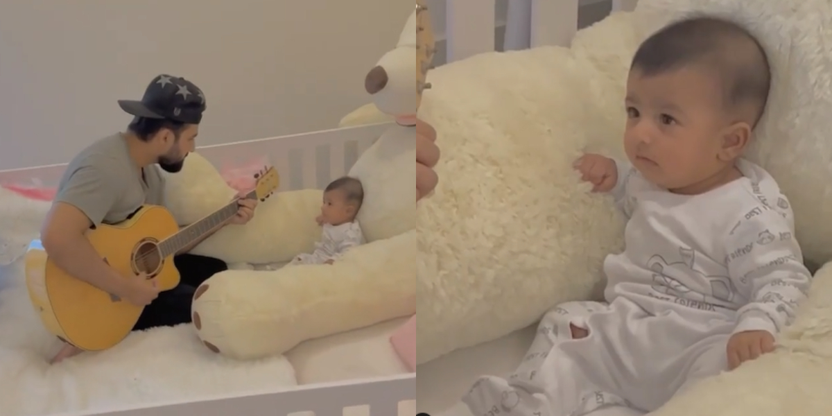 WATCH: Falak Shabbir serenades his baby girl and her expression is adorable