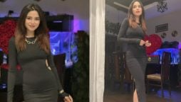 Aima Baig slays in a black ribbed cut-out midi bodycon