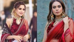 Amar Khan or Aima Baig, who stole the show in a red-hot saree? 