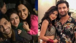 Ahad Raza Mir spotted with friends; fans ask about Sajal Aly absence 