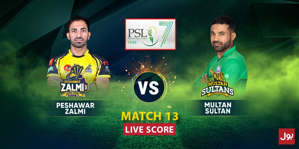 Peshawar Zalmi vs Multan Sultans live score