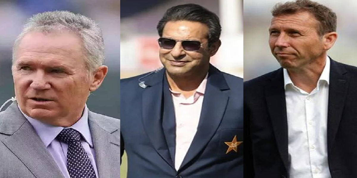 Allan Border, Wasim Akram, and Michael Atherton