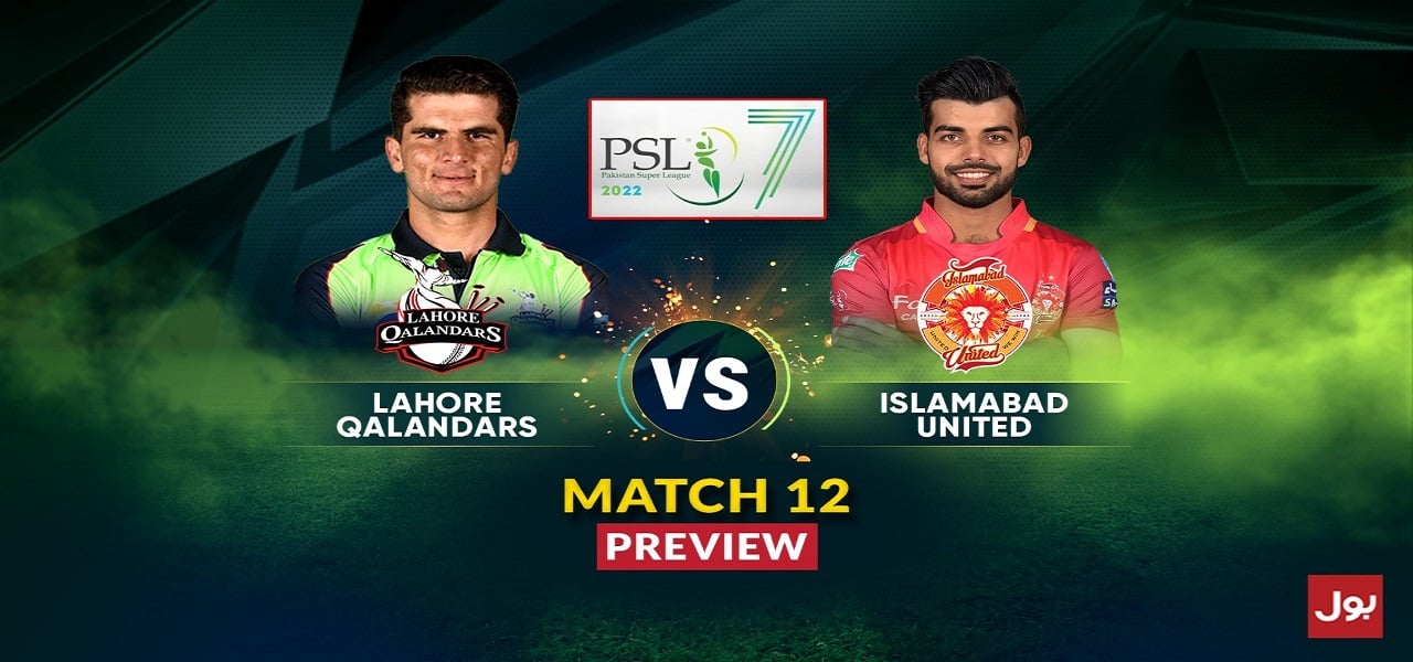 Lahore Qalandars Vs Islamabad United