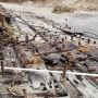 Watch: A shipwreck from the 1800s washes up on a beach