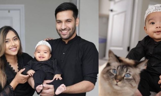 Zaid Ali with Yumnah and son