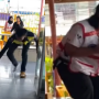 Spotted: Monitor lizard at restaurant, woman climbs the chair and bursts into tears