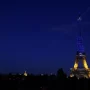 PHOTOS: The Eiffel Tower in Paris is lit up in the colours of the Ukrainian national flag