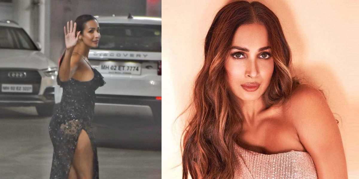 Malaika Arora thigh-high slit dress