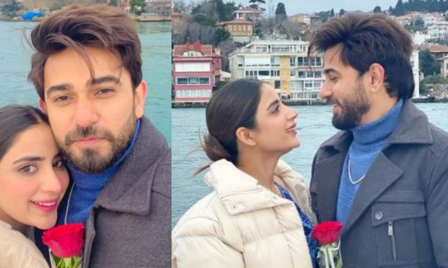 Saboor & Ali set internet ablaze with romantic clicks from dreamy honeymoon
