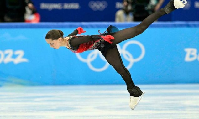 Russian teenage star Kamila Valieva becomes first woman to land quad jump at Olympics