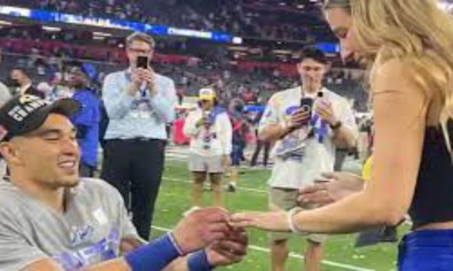 Proposal at the Super Bowl: by Taylor Rapp