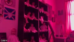 The video clip demonstrates The ‘haunted’ doll appears to move on its own, as if it is being played with by a ‘ghost child.’