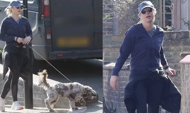 Chelsy Davy, Prince Harry’s ex, was spotted out for a jog wearing her dazzling sapphire ring