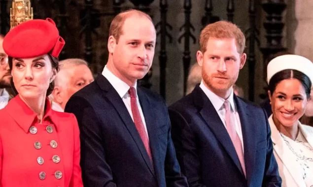 Prince William embraces the Duchess of Cornwall during her first major public appearance since being named future Queen