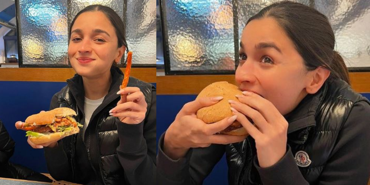 Alia Bhatt enjoys burger and fries