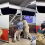 Viral Video: Woman beats up a police officer with a slipper at the railway station