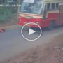 Kerala boy escapes death when a bus crushes his bicycle