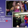 Children are enthralled with superheroes in a Ukraine metro station