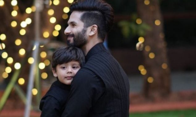 Shahid Kapoor twins with son as he hugs him in this adorable photo