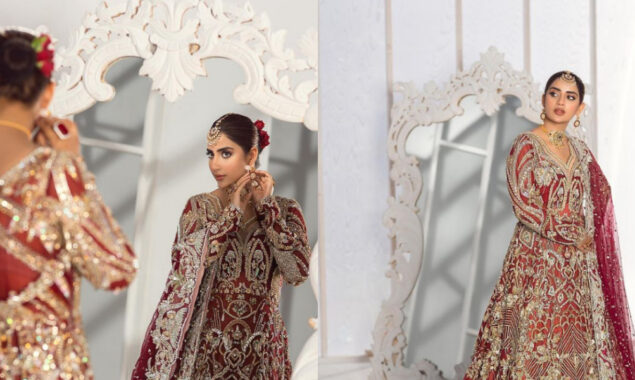 You can’t miss Saboor Ali’s fresh bridal look