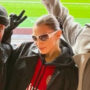 Ranveer Singh poses with supermodel Bella Hadid at the EPL