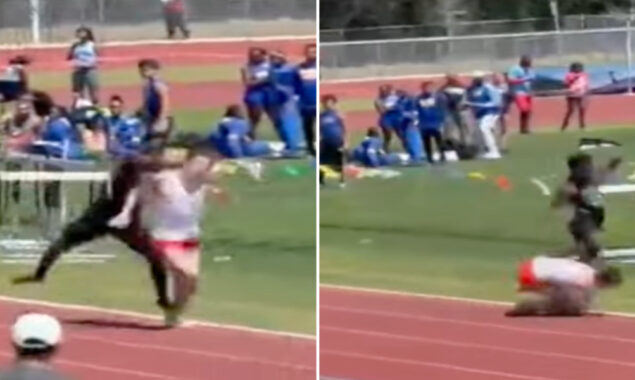 WATCH: a runner gets sucker punched on his face