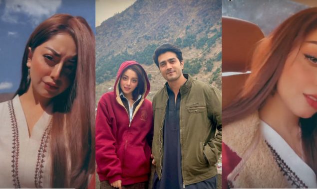 Alizeh Shah on the set of her upcoming drama ‘Mohabbat Ki Akhri Kahani’