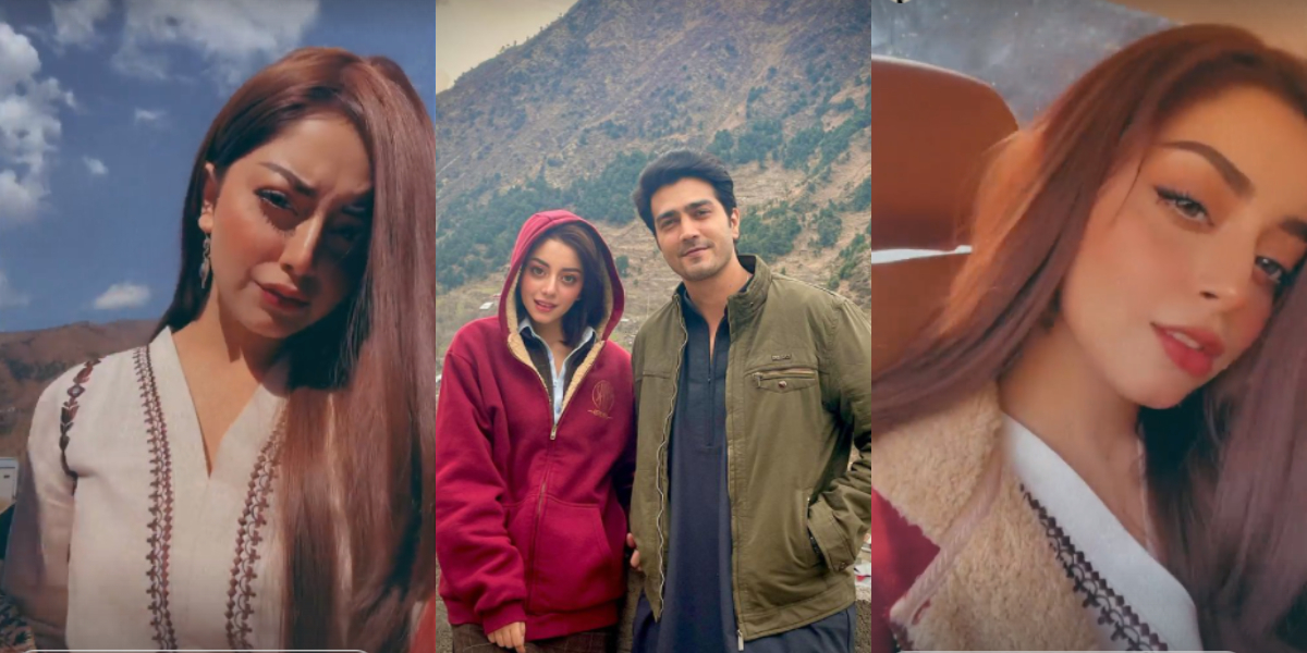 Alizeh Shah on the set of her upcoming drama 'Mohabbat Ki Akhri Kahani'