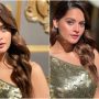 Minal Khan turns up the heat in a gold shimmery gown