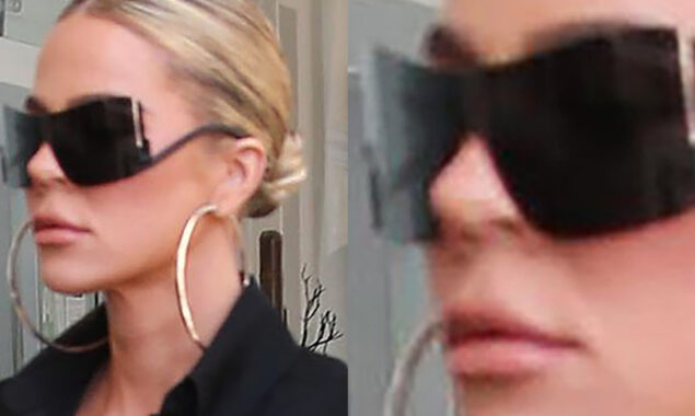 Khloe Kardashian’s eyeglasses slide off her face owing to her ‘tiny Barbie nose,’ and fans slam her for ‘having too much work done’
