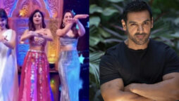 Watch: John Abraham instructs Shilpa Shetty, Jacqueline Fernandez, Rakul Preet on how to dance