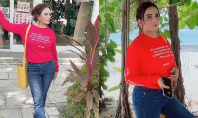 Hareem Shah pulls off her glam in a shocking pink top 