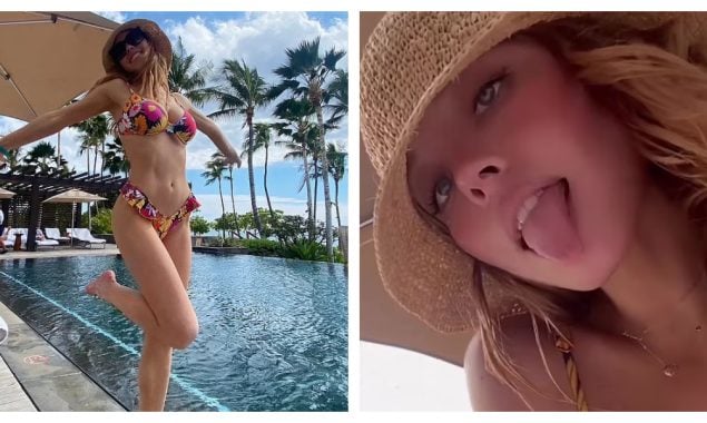 Euphoria actress Sydney Sweeney flaunts her bikini body during a