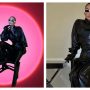 Kim Kardashian smoulders in black leather… after being slammed