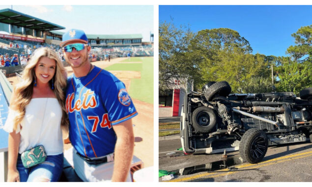 Haley Alonso thought she saw her husband Pete Alonso die in a horrific car accident