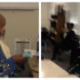 A substitute teacher in Texas was left with a bloodied face when a kid threw a chair at him: video