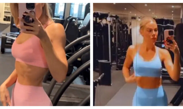 Khloe Kardashian is accused of ‘photoshop’ as she poses in a nude bodysuit after her ‘too skinny’ frame sparked concern