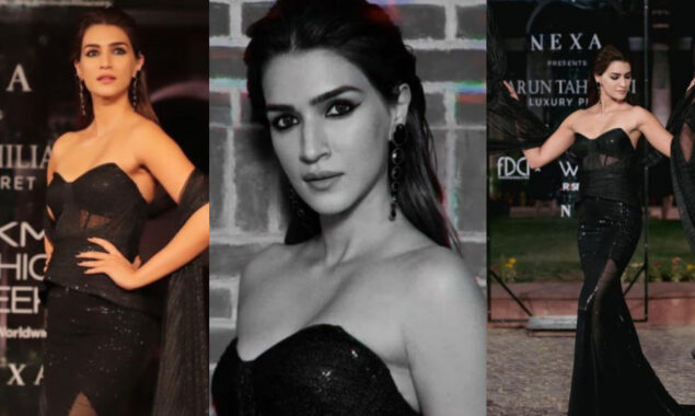 Kriti Sanon looks ravishing in shimmery black corset gown