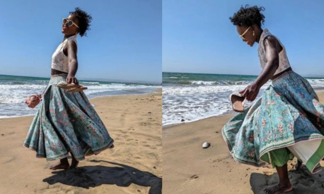 Hollywood actor Lupita Nyong’o celebrates her birthday at Karachi beach