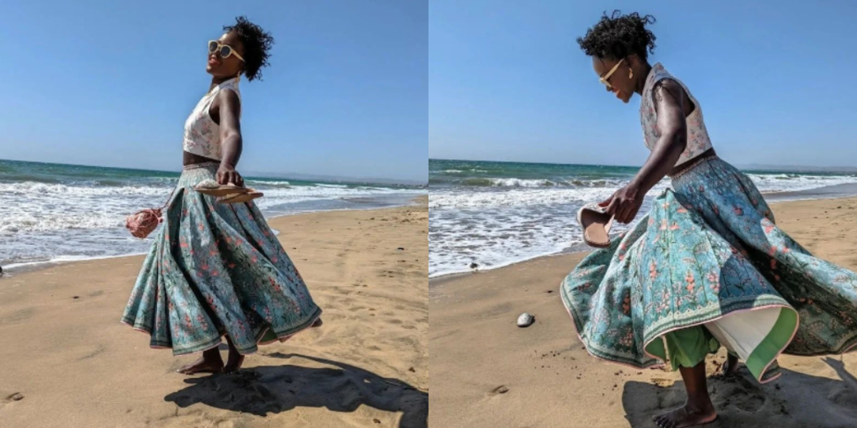 Hollywood actor Lupita Nyong’o celebrates her birthday at Karachi beach