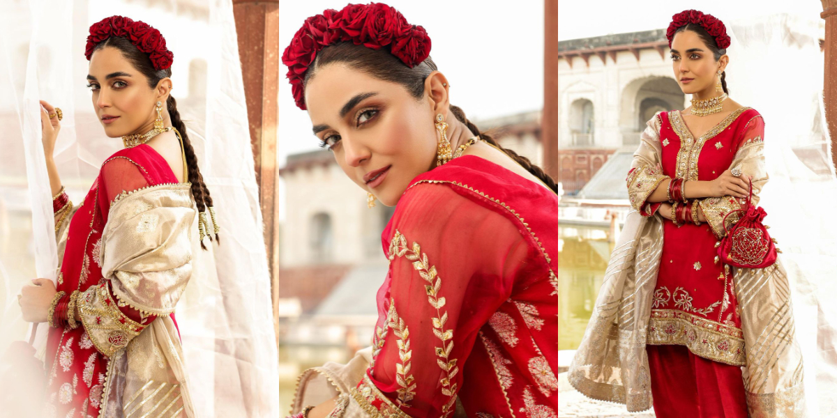 Maya Ali looks fresh as a rose in a classic red 