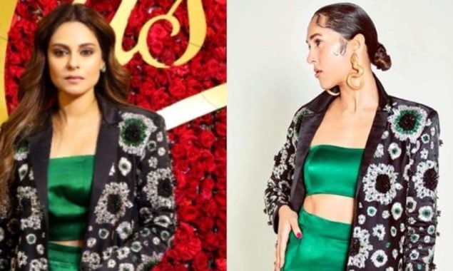 Amar Khan or Mira Sethi, Who looks the best in this emerald outfit?
