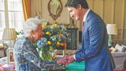 Queen greets Trudeau